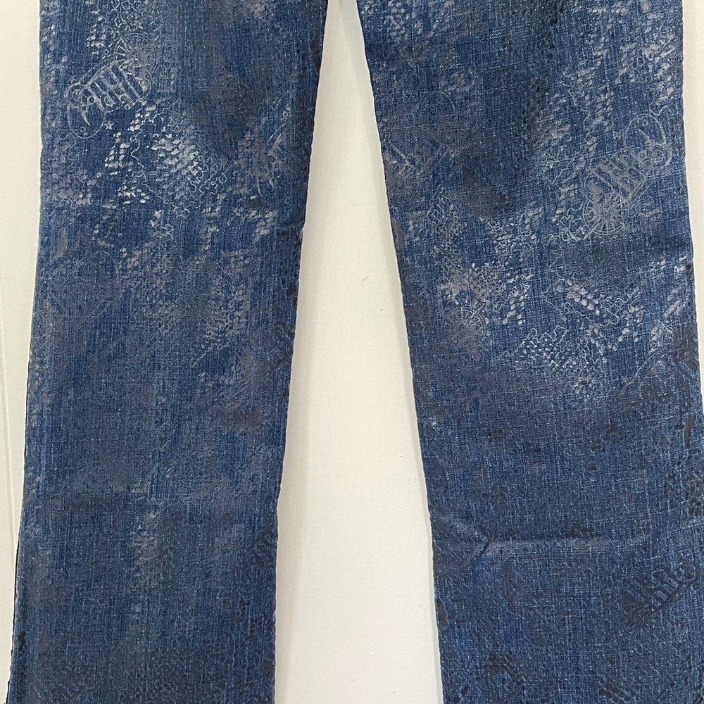 Akademiks Low Rise Boot Cut Jeans Embellished Lace Flap Pocket Women’s Size 28 - Picture 9 of 16